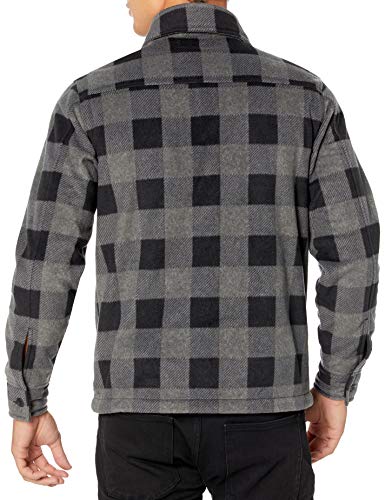 Amazon Essentials Fleece Shirt Jacket, Charcoal Amazon Essentials Fleece Shirt Jacket, Charcoal